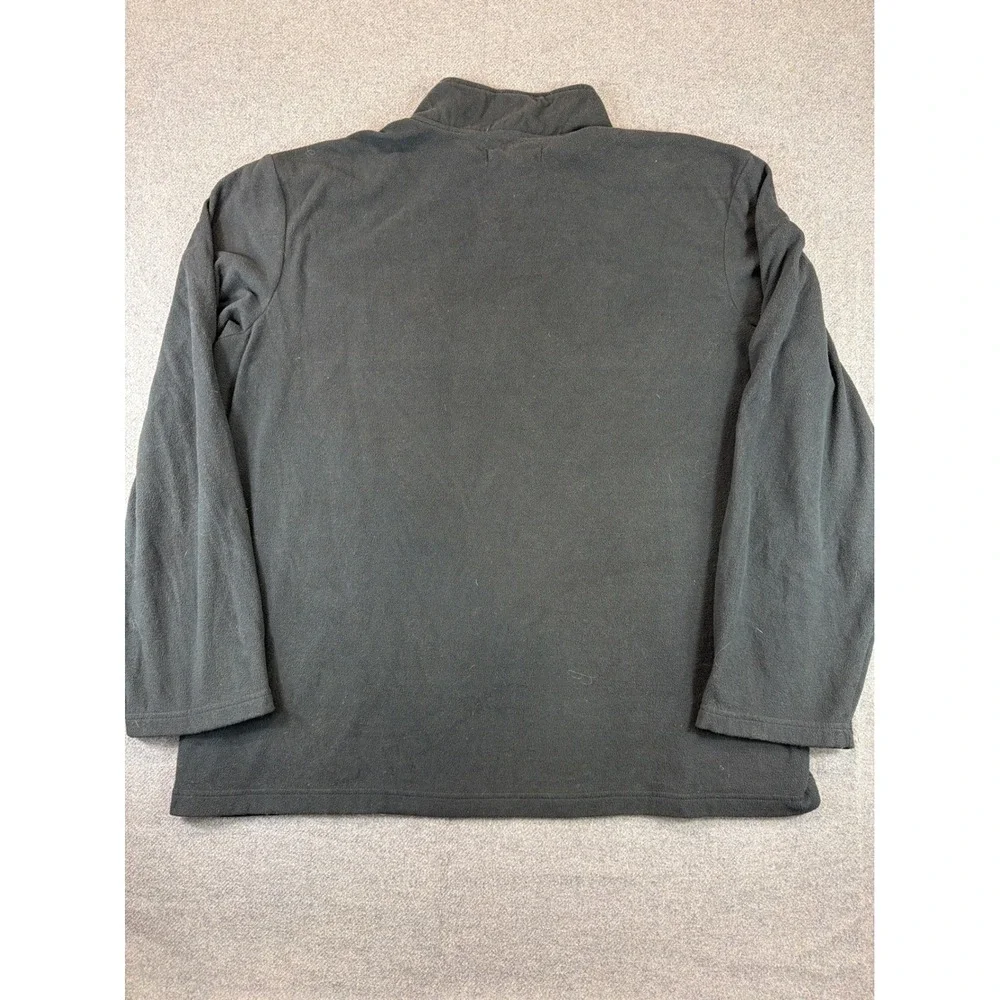 Tommy‎ Bahama Pullover Mens XXL Black Gray Colorblock Quarter Zip Fleece Comfort